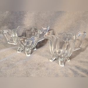 Vintage EAPG Jefferson Glass Quadruped or Chippendale Sugar and Creamer